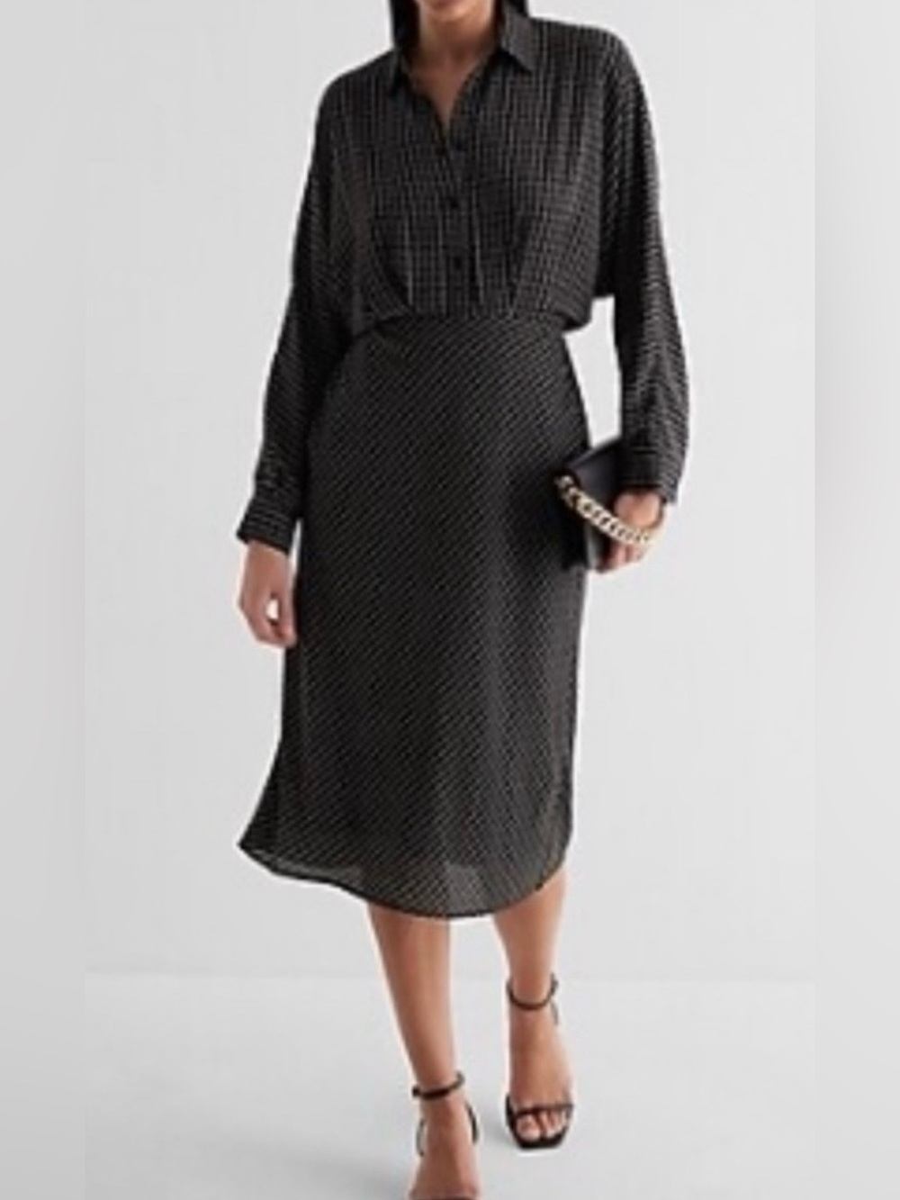 Half button up Midi Dress